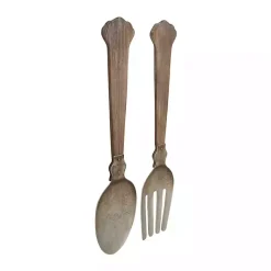 Kirklands Home Metal Utensils Wall Plaques, Set of 2 Brown Outlet