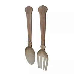 Kirklands Home Metal Utensils Wall Plaques, Set of 2 Brown Outlet
