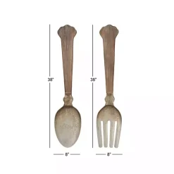 Kirklands Home Metal Utensils Wall Plaques, Set of 2 Brown Outlet