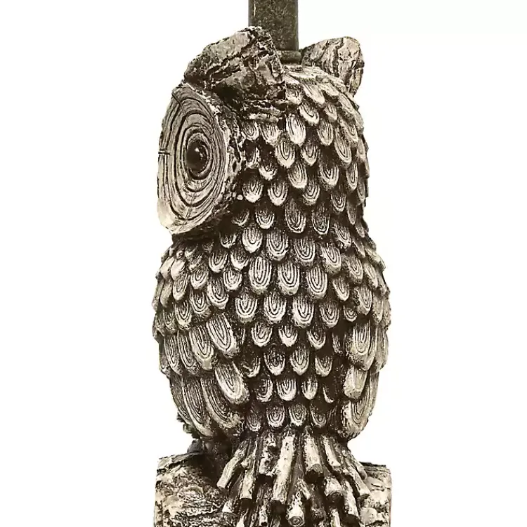 Kirklands Home Brown Owl and Shade Table Lamp Green Sale