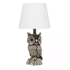 Kirklands Home Brown Owl and Shade Table Lamp White Outlet