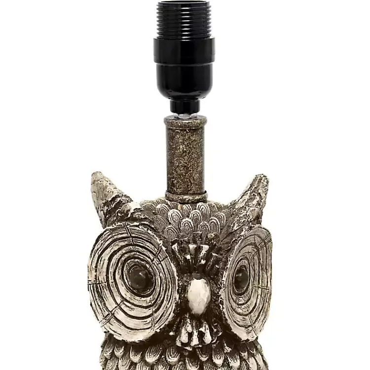 Kirklands Home Brown Owl and Shade Table Lamp White Outlet