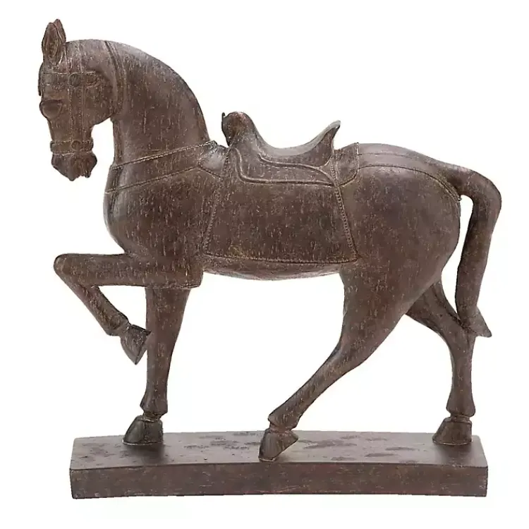 Statues & Figurines>Kirklands Home Polystone Prancing Horse Statue Brown