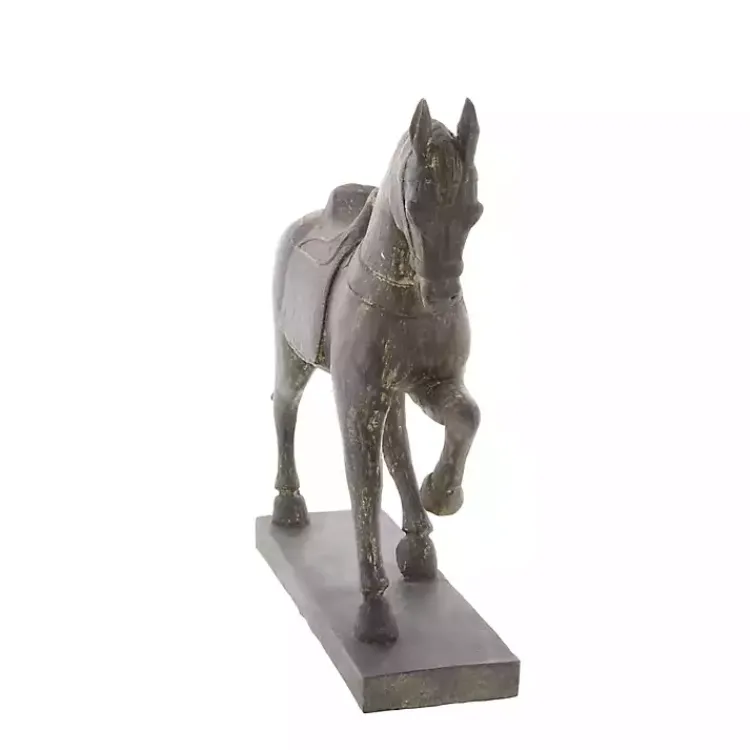 Statues & Figurines>Kirklands Home Polystone Prancing Horse Statue Brown