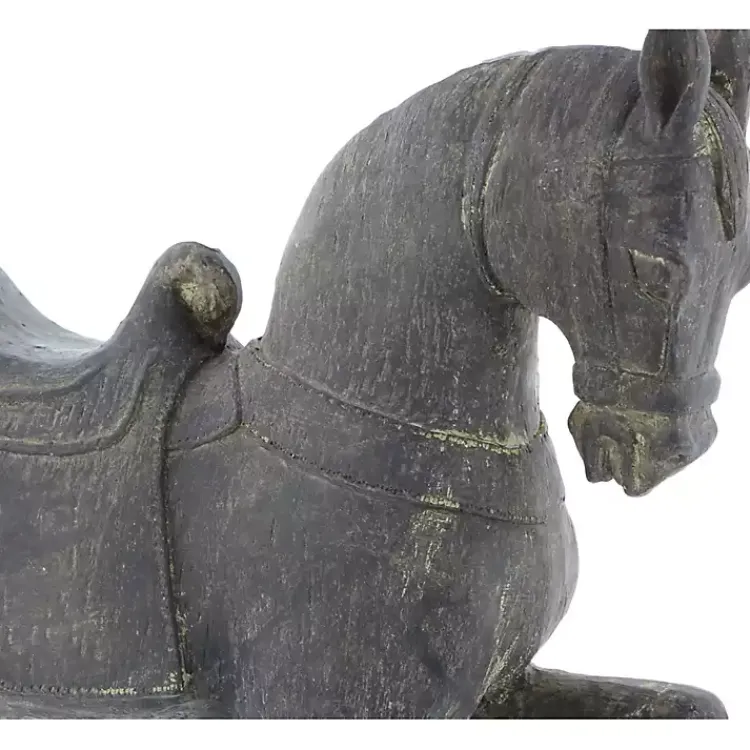 Statues & Figurines>Kirklands Home Polystone Prancing Horse Statue Brown