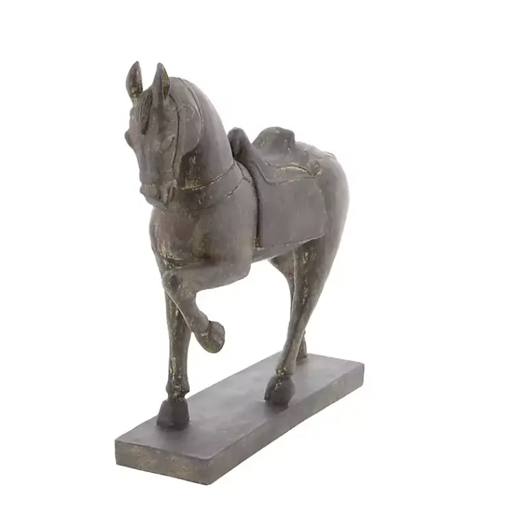 Statues & Figurines>Kirklands Home Polystone Prancing Horse Statue Brown