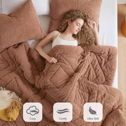Kirklands Home Quilted Teddy 2-pc. Twin Comforter Set Brown Online