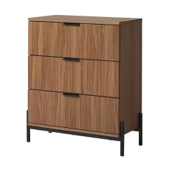 Kirklands Home Reeded 3-Drawer Dresser Brown Best