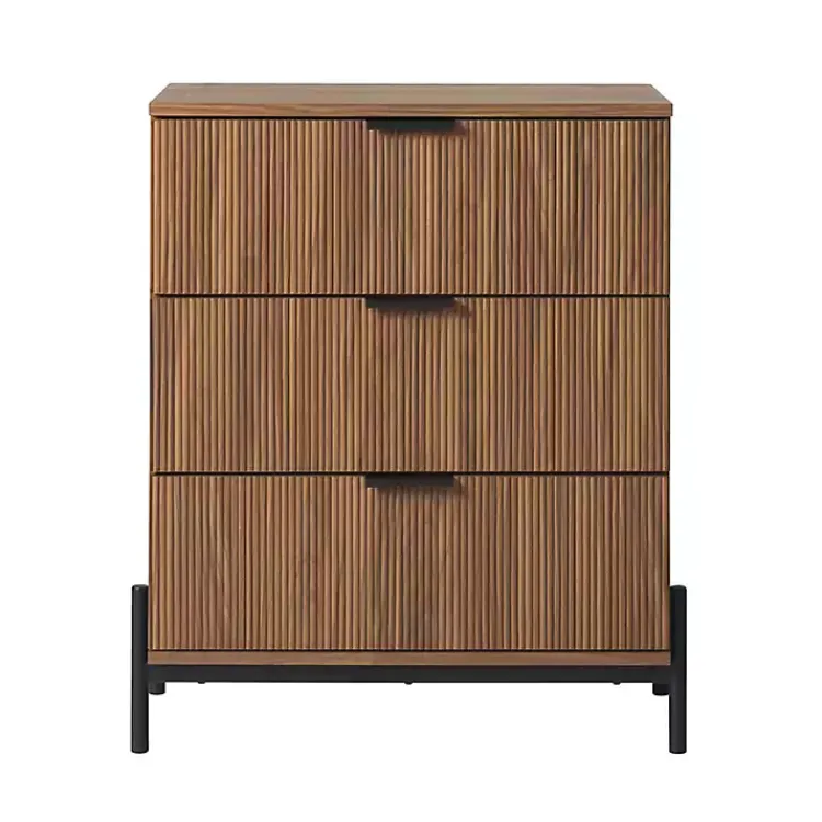 Kirklands Home Reeded 3-Drawer Dresser Brown Best