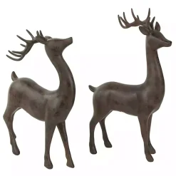 Christmas Decorations>Kirklands Home Reindeer Figurines, Set of 2 Brown