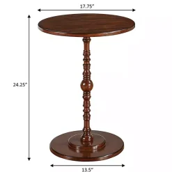 Kirklands Home Santel Spindle Accent Table Brown New