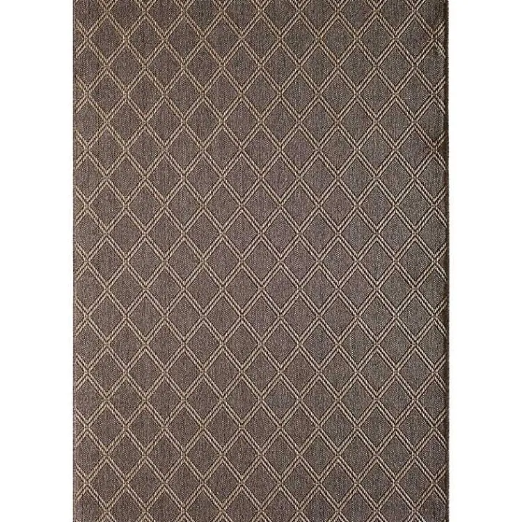 Kirklands Home Santorini Trellis Outdoor Area Rug, 6x9 Brown New