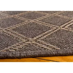 Kirklands Home Santorini Trellis Outdoor Area Rug, 6x9 Brown New