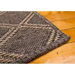 Kirklands Home Santorini Trellis Outdoor Area Rug, 7x9 Brown Clearance