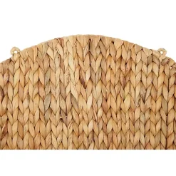Kirklands Home Brown Sea Grass Woven Round Wall Shelf Outlet