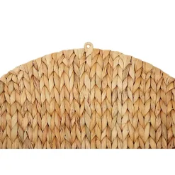 Kirklands Home Brown Sea Grass Woven Round Wall Shelf Outlet