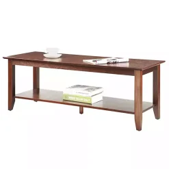 Kirklands Home Simple Rectangular Coffee Table Brown Clearance
