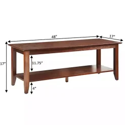 Kirklands Home Simple Rectangular Coffee Table Brown Clearance
