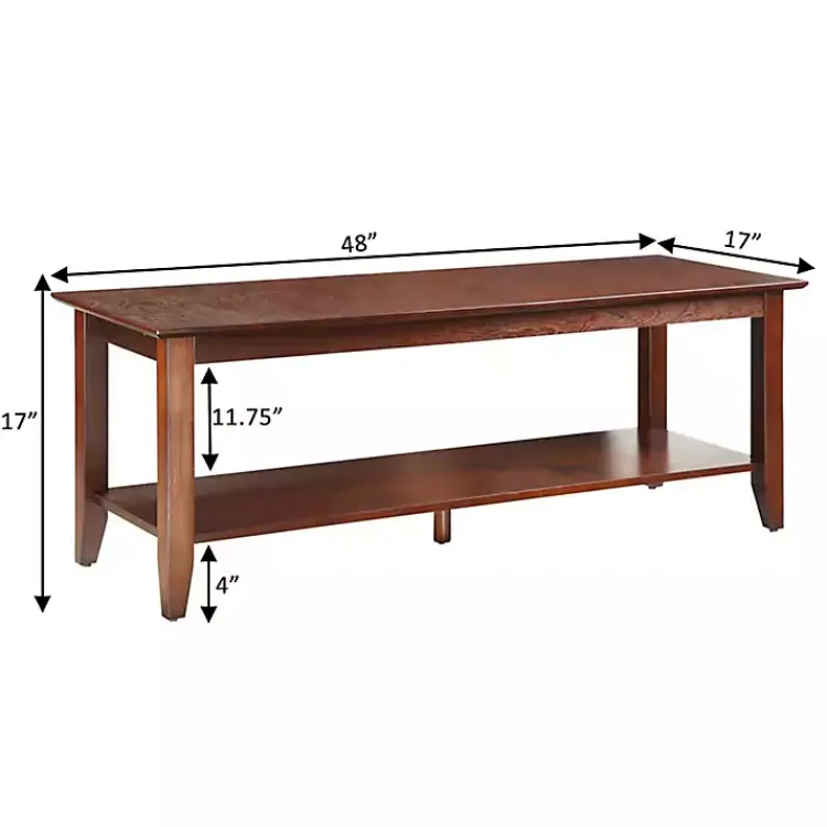 Kirklands Home Simple Rectangular Coffee Table Brown Clearance