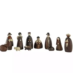 Christmas Decorations>Kirklands Home Stone Christmas Nativity 11-pc. Set Brown