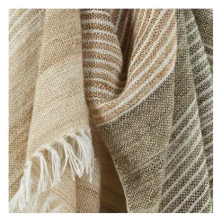 Blankets & Throws>Kirklands Home Stripe Woven Throw Brown