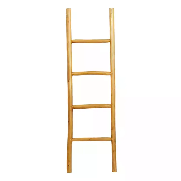 Decorative Accents>Kirklands Home Teak Wood Leaning Ladder Brown