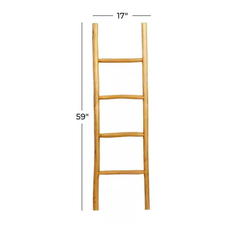 Decorative Accents>Kirklands Home Teak Wood Leaning Ladder Brown