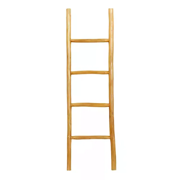 Decorative Accents>Kirklands Home Teak Wood Leaning Ladder Brown