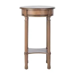 Kirklands Home Tegan Round Accent Table Brown Sale