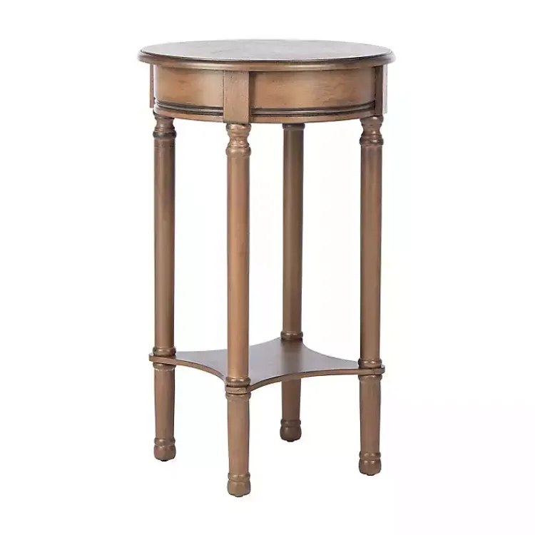 Kirklands Home Tegan Round Accent Table Brown Sale