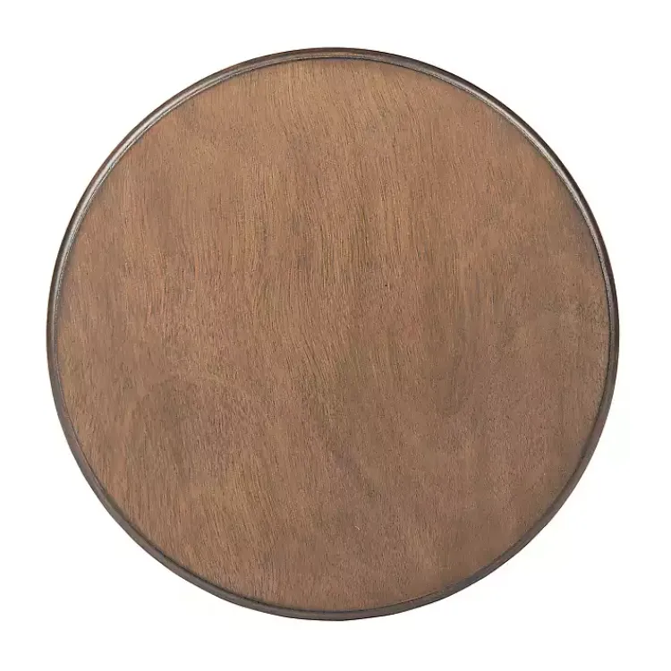 Kirklands Home Tegan Round Accent Table Brown Sale