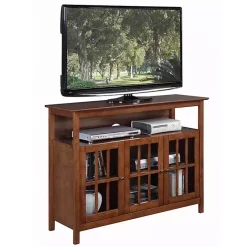 Kirklands Home Tiered Deluxe Cali Media Cabinet Brown Discount