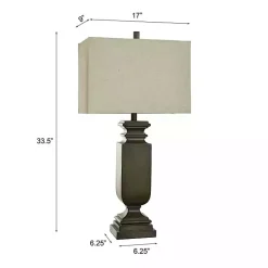 Kirklands Home Brown Traditional Rectangular Table Lamp Clearance