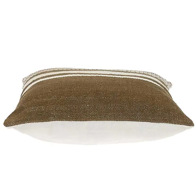 Pillows>Kirklands Home Brown Transitional Stripe Pillow