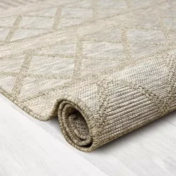 Kirklands Home Transitional Stripes Indoor/Outdoor Rug, 5x7 Brown Best