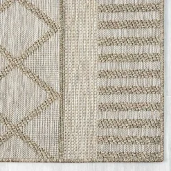 Kirklands Home Transitional Stripes Indoor/Outdoor Rug, 5x7 Brown Best