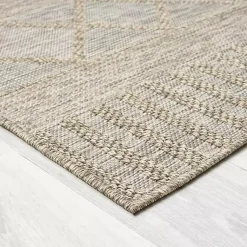 Kirklands Home Transitional Stripes Indoor/Outdoor Rug, 5x7 Brown Best