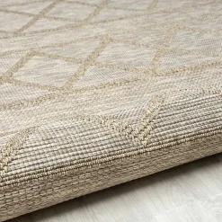 Kirklands Home Transitional Stripes Indoor/Outdoor Rug, 5x7 Brown Best