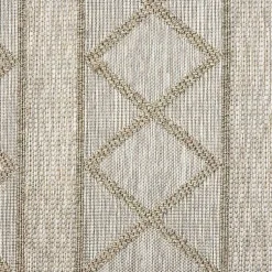Kirklands Home Transitional Stripes Indoor/Outdoor Rug, 5x7 Brown Best