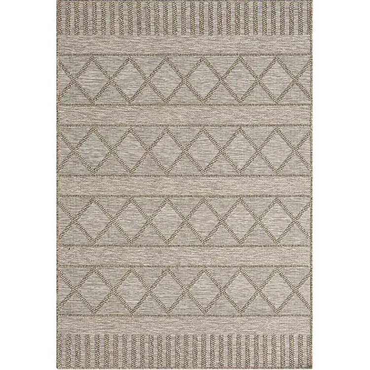 Kirklands Home Brown Transitional Stripes Outdoor Rug, 8x10 Best