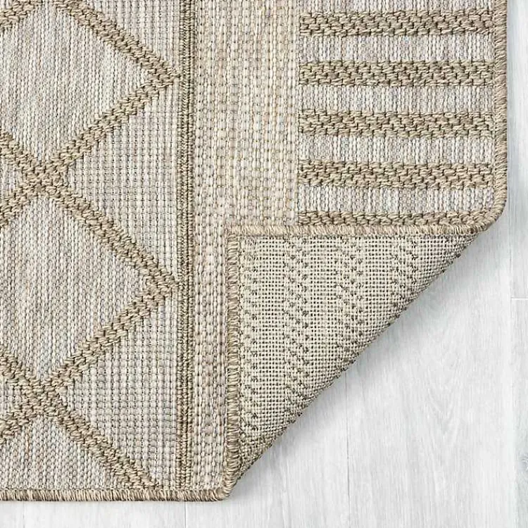 Kirklands Home Brown Transitional Stripes Outdoor Rug, 8x10 Best