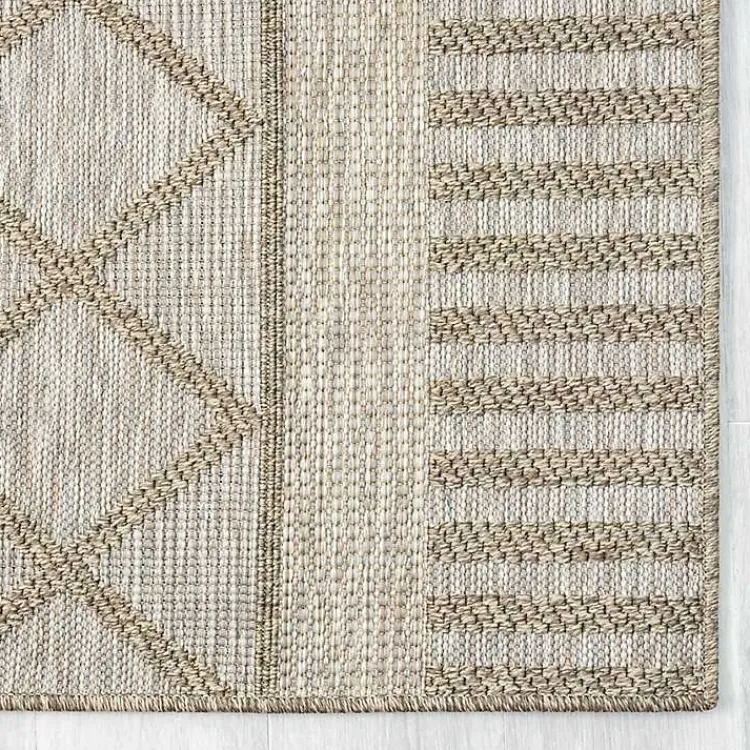 Kirklands Home Brown Transitional Stripes Outdoor Rug, 8x10 Best
