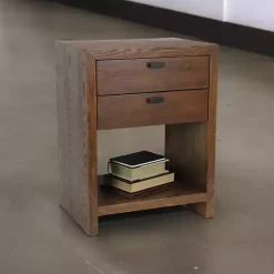 Kirklands Home Vivara 2-Drawer Nightstand Brown Clearance