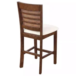 Kirklands Home Brown Wilbur Cane Back Counter Stools, Set of 2 New