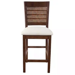 Kirklands Home Brown Wilbur Cane Back Counter Stools, Set of 2 New