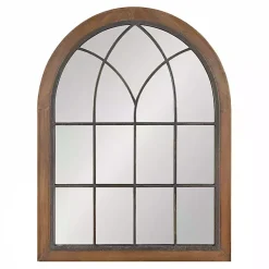Kirklands Home Windowpane Arch Nala Mirror Brown Outlet