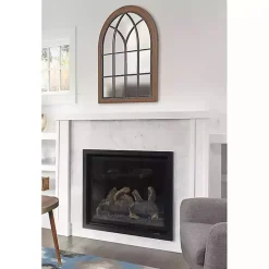 Kirklands Home Windowpane Arch Nala Mirror Brown Outlet