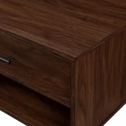 Kirklands Home Brown Wood & Black Metal Hairpin Legs Coffee Table Outlet