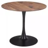 Kirklands Home Brown Wood and Black Metal Bistro Dining Table