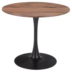 Kirklands Home Brown Wood and Black Metal Bistro Dining Table